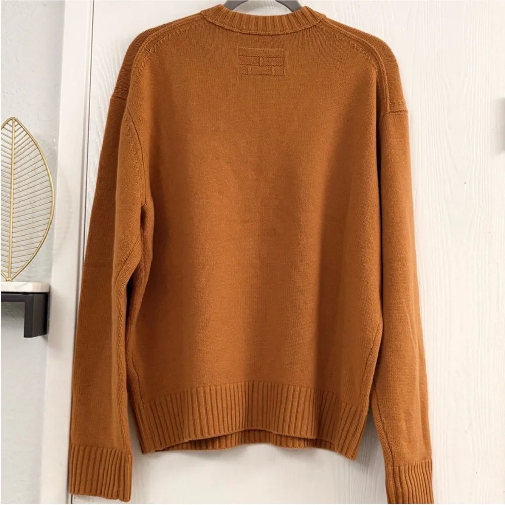 Frame Denim Men's Cashmere Crewneck Sweater in Mustard Size L